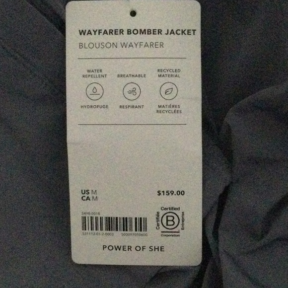 Athleta Wayfarer Bomber Jacket medium, NWT - Picture 4 of 4